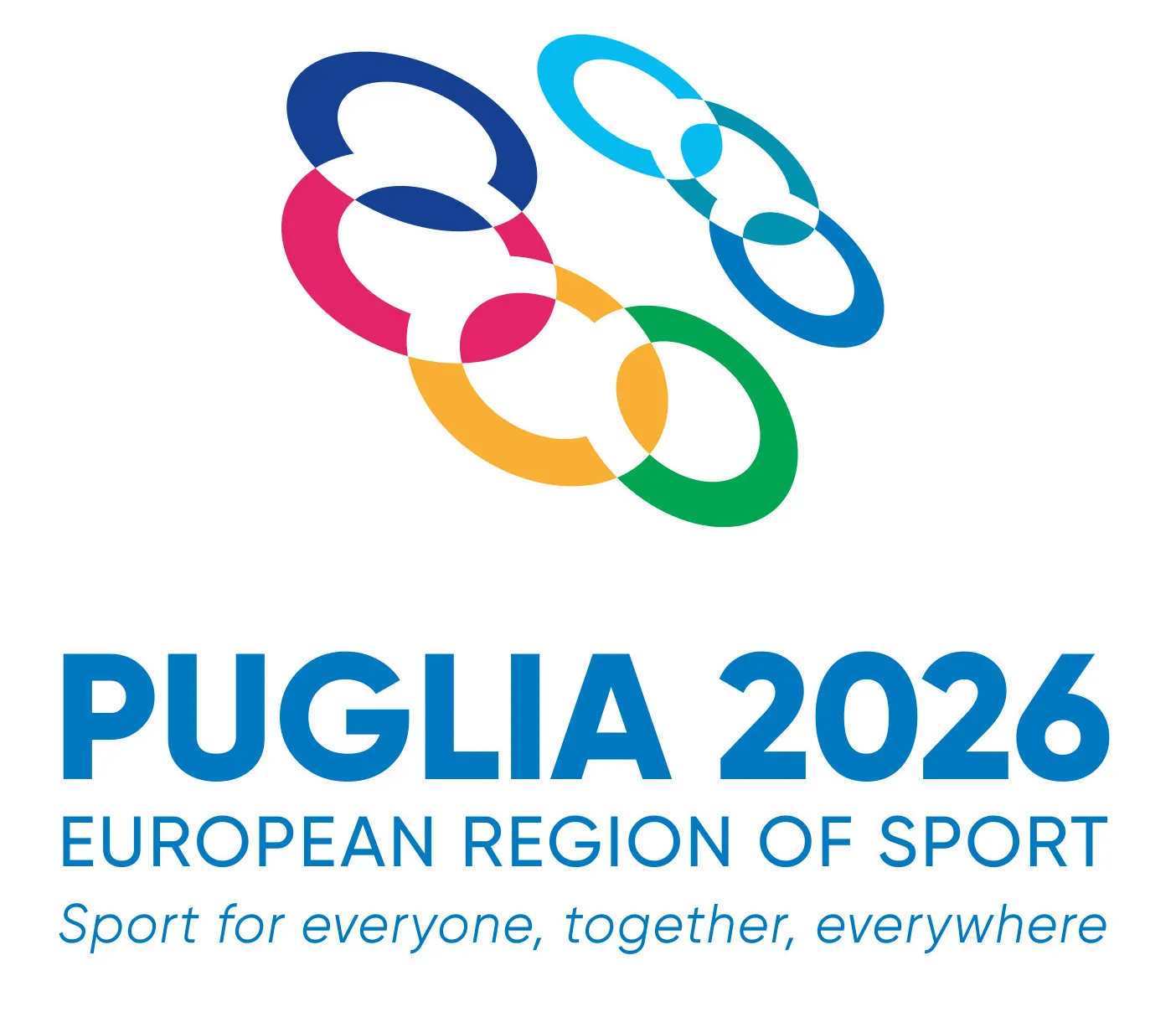 Logo Puglia 2026 European Region of Sport, institutional partner di Open delle Puglie